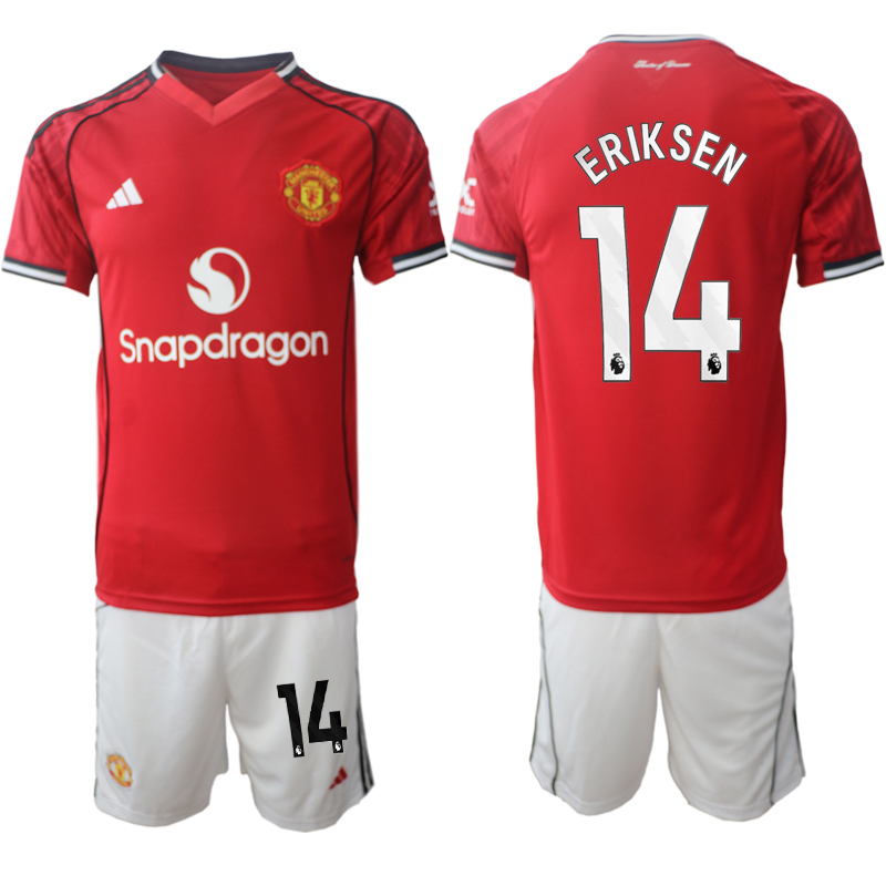 Men 2025-2026 Club Manchester United home Red 14 Soccer Jersey